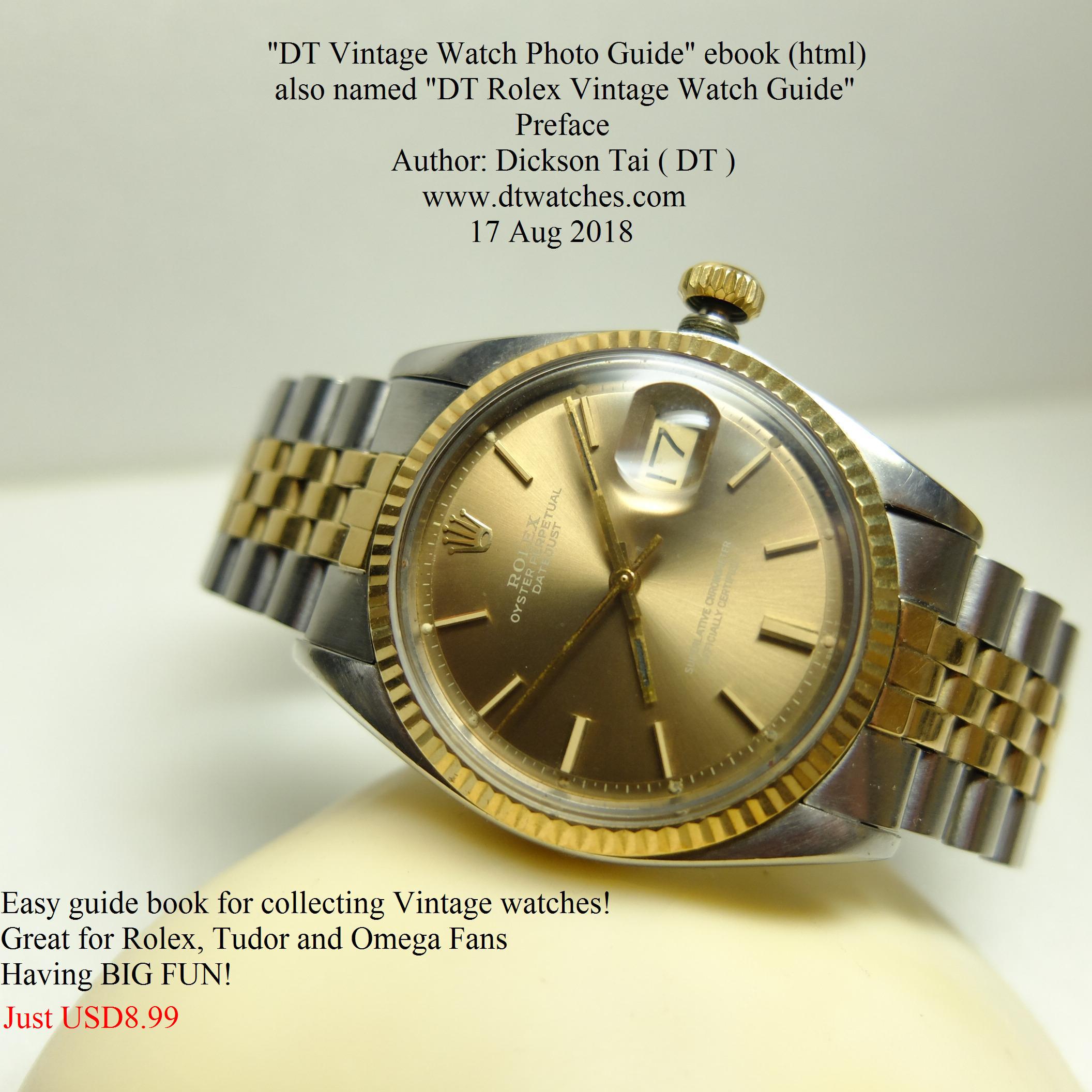 DT Rolex Vintage Watch Guide, a ebook for Vintage watch Fans, to